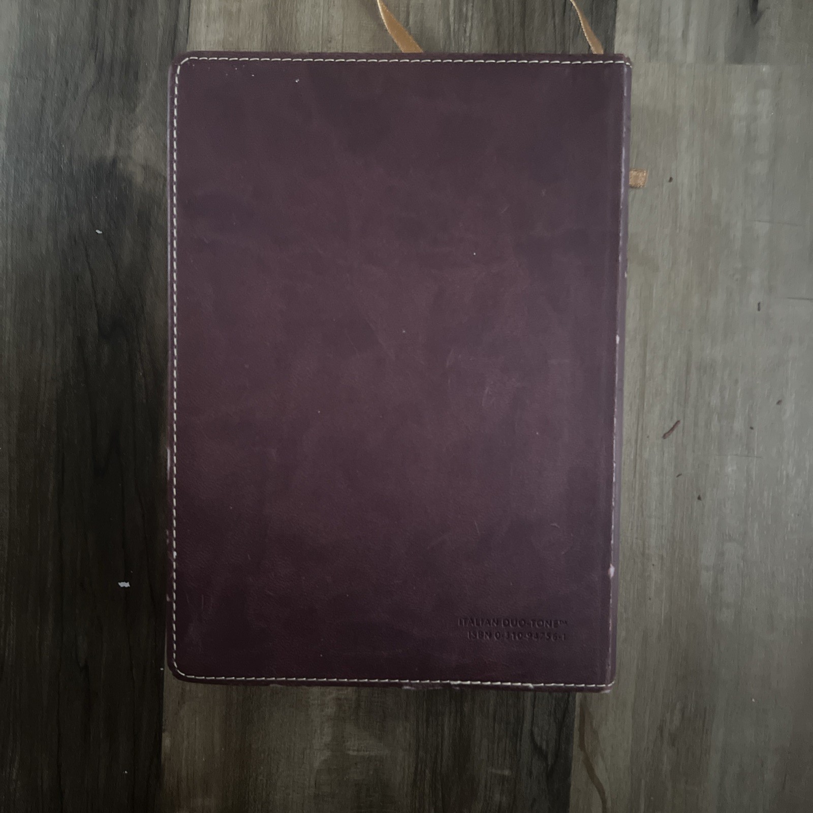 Zondervan NIV Compact Study Bible Italian Duo-Tone Tan Burgundy 2011 Small Print