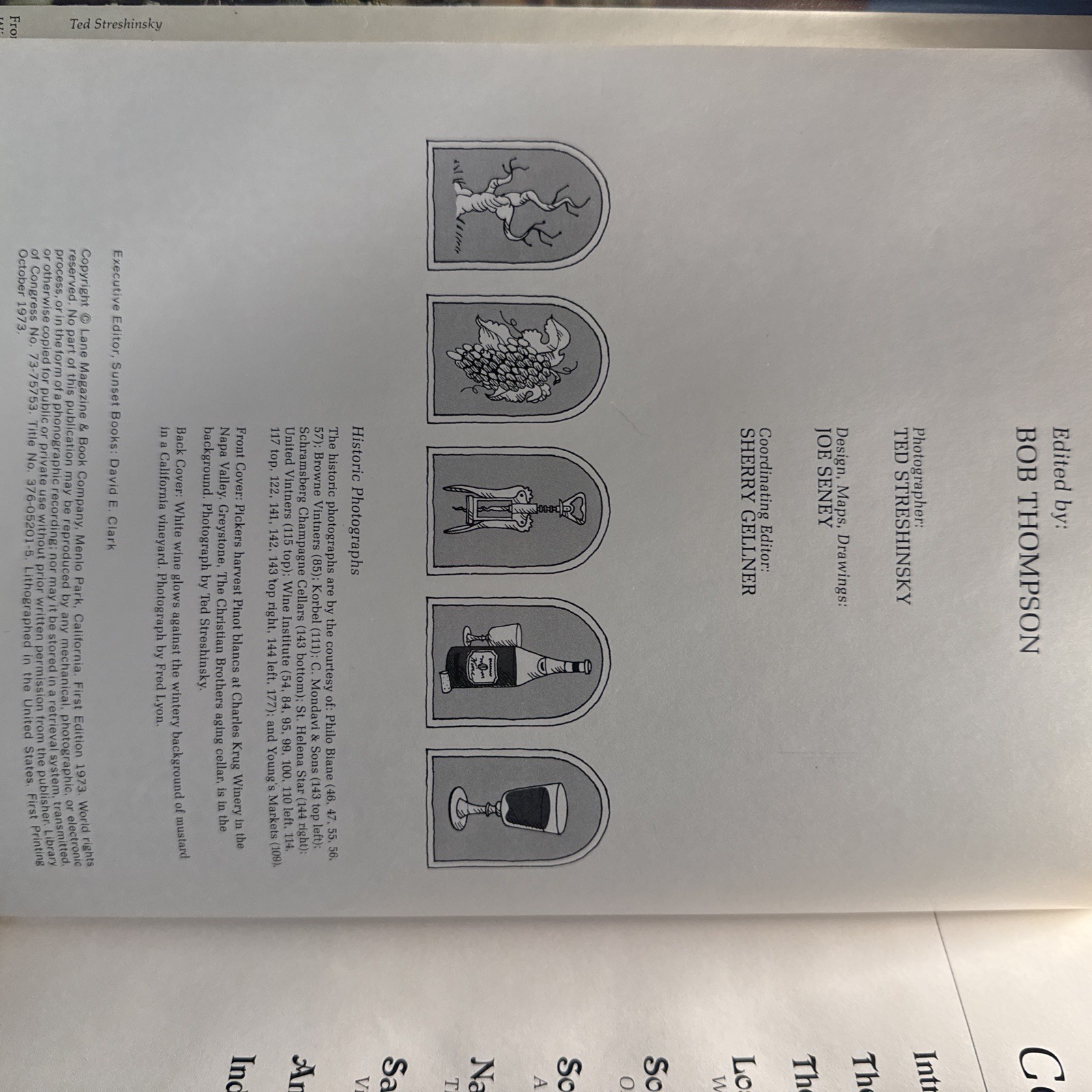 California Wine – A Sunset Pictorial Book, 1973 – 1st Edition Wine History
