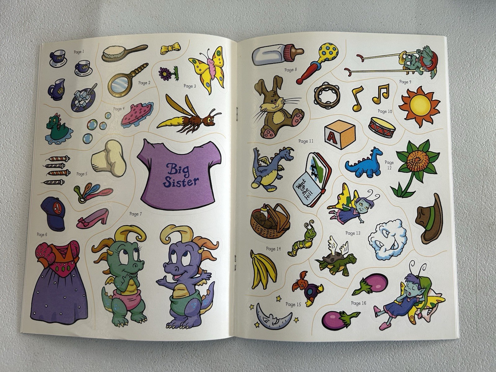 VTG Dragon Tales Cassie’s Baby/sitting Coloring Sticker Cut Out Doll Y2K CLEAN