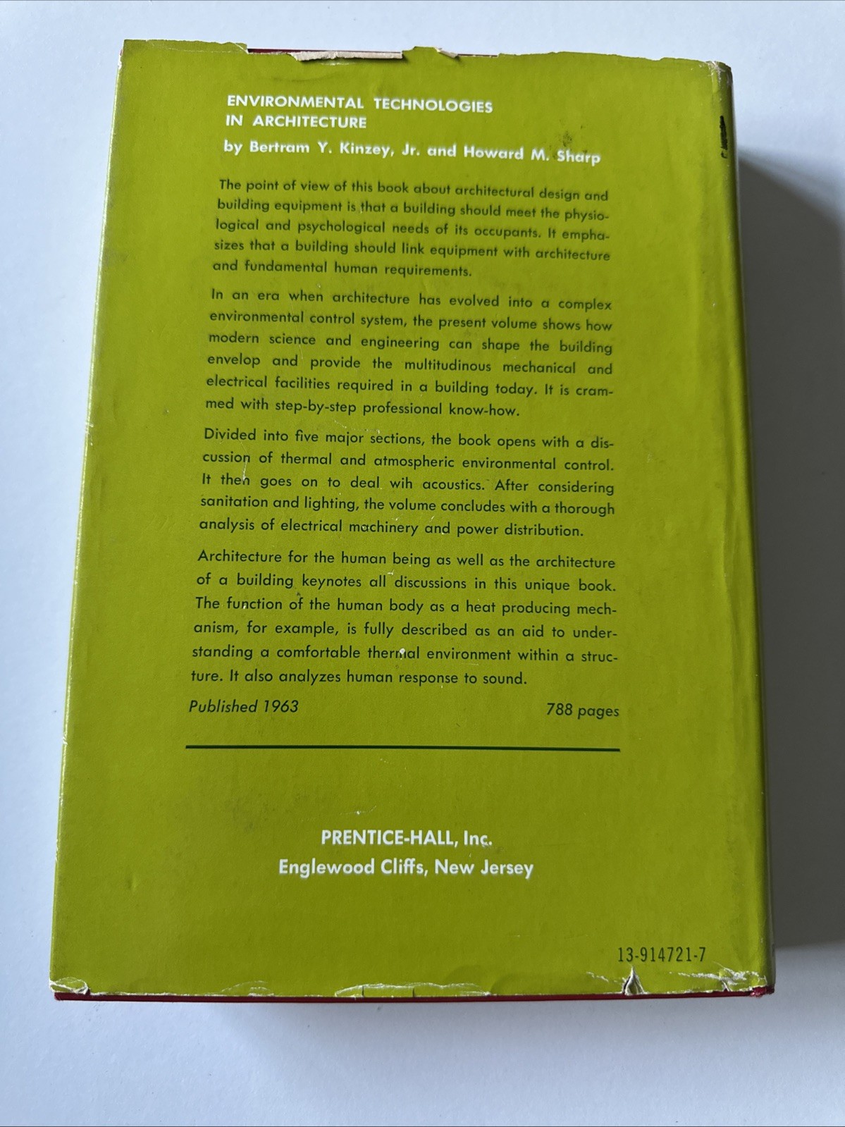 Thermal Environmental Engineering (James L Threlkeld) 496 Pages