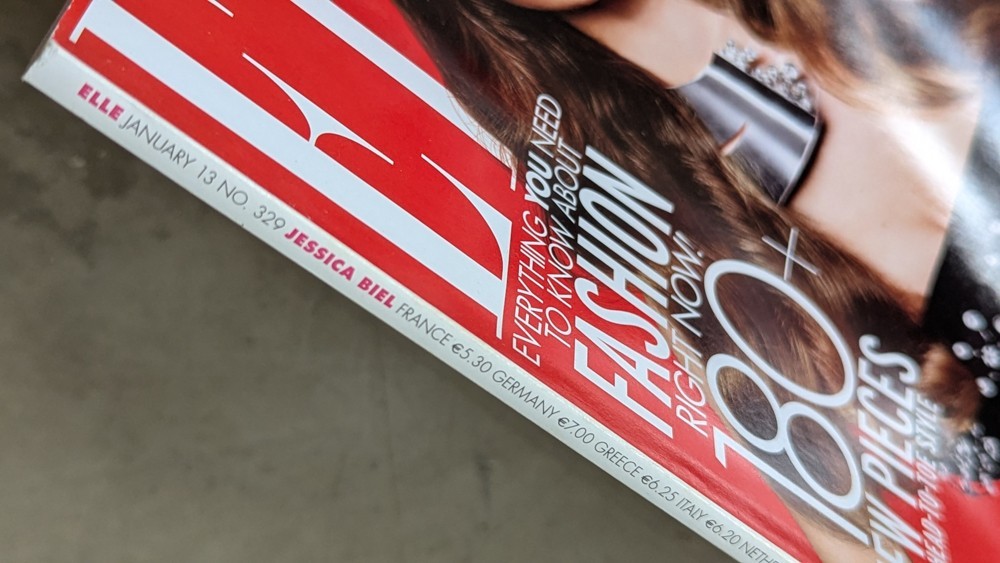 JAN 2013 ELLE fashion magazine JESSICA BIEL