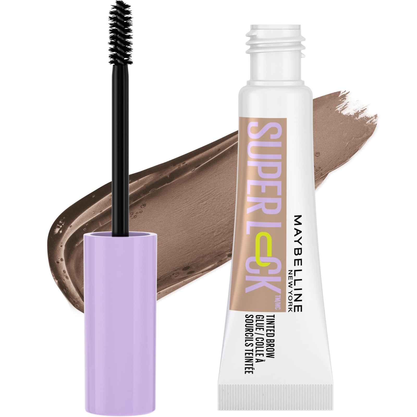 Maybelline Super Lock Brow Glue Eyebrow 0.23 Fl Oz (Pack of 1), 253 Taupe