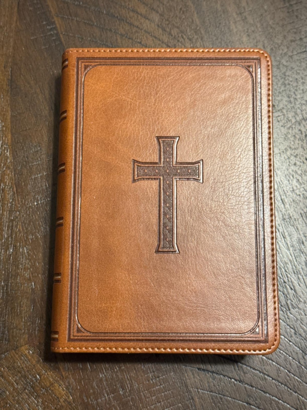 KJV Holy Bible Compact Large Print Faux Leather Red Letter Edition Ribbon Marker