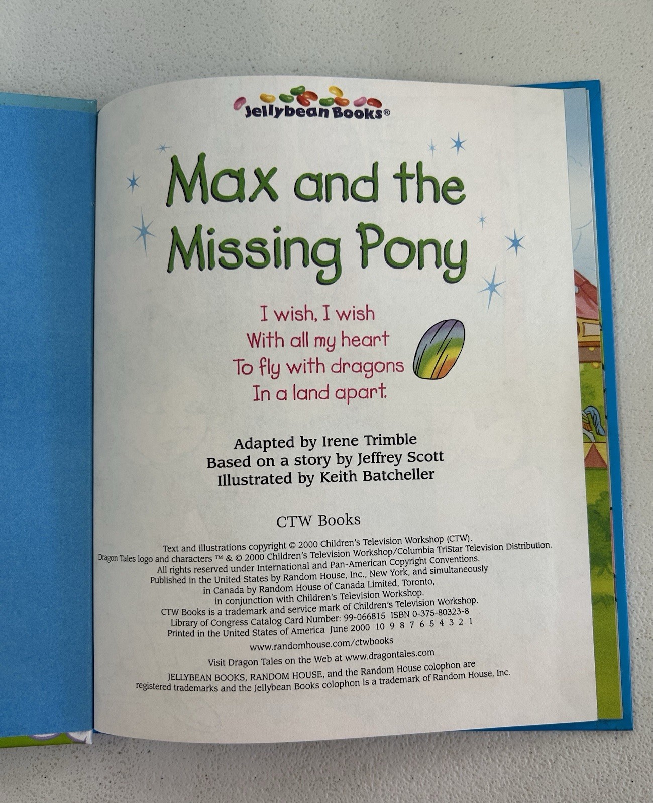 DRAGONTALES MAX AND THE MISSING PONY BOOK JELLYBEAN BOOK