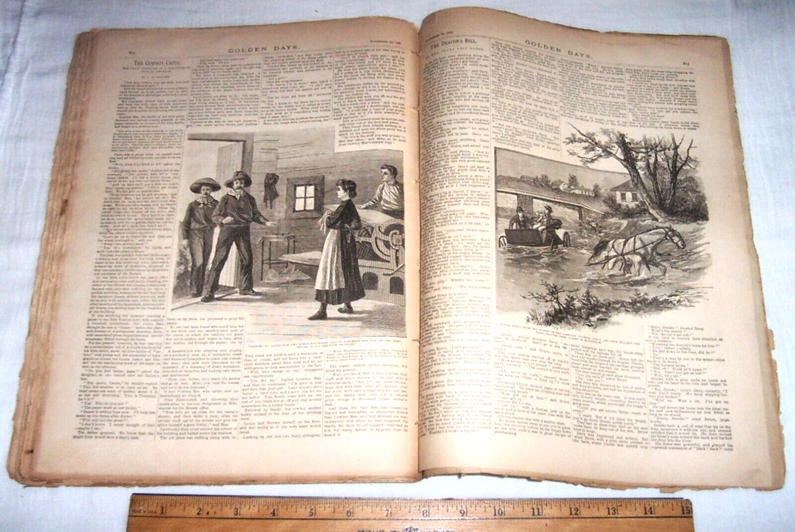 1889 Story Paper Children Halloween Games Astrology Fortune Telling Microscope