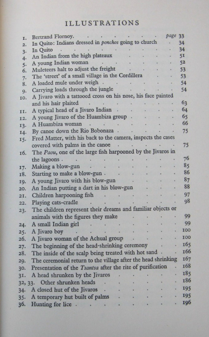 1953 Jivaro Among the Headshrinkers of the Amazon- Bertrand Flornoy 1st Edition