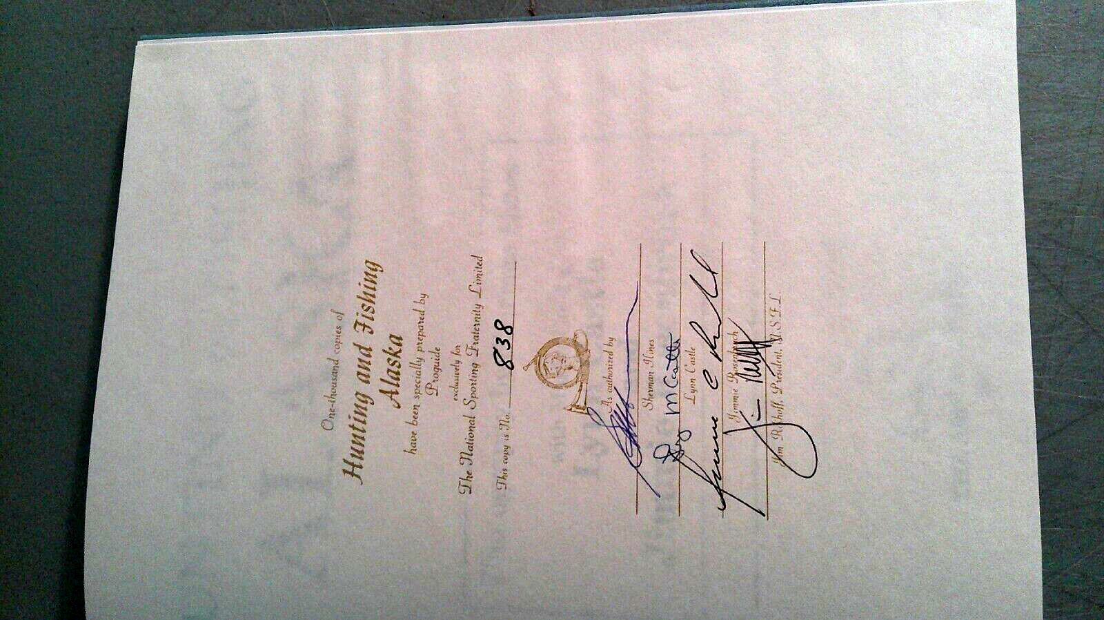 Hunting And Fishing Alaska 1991 HC w/Slipcase SIGNED # 838/1000