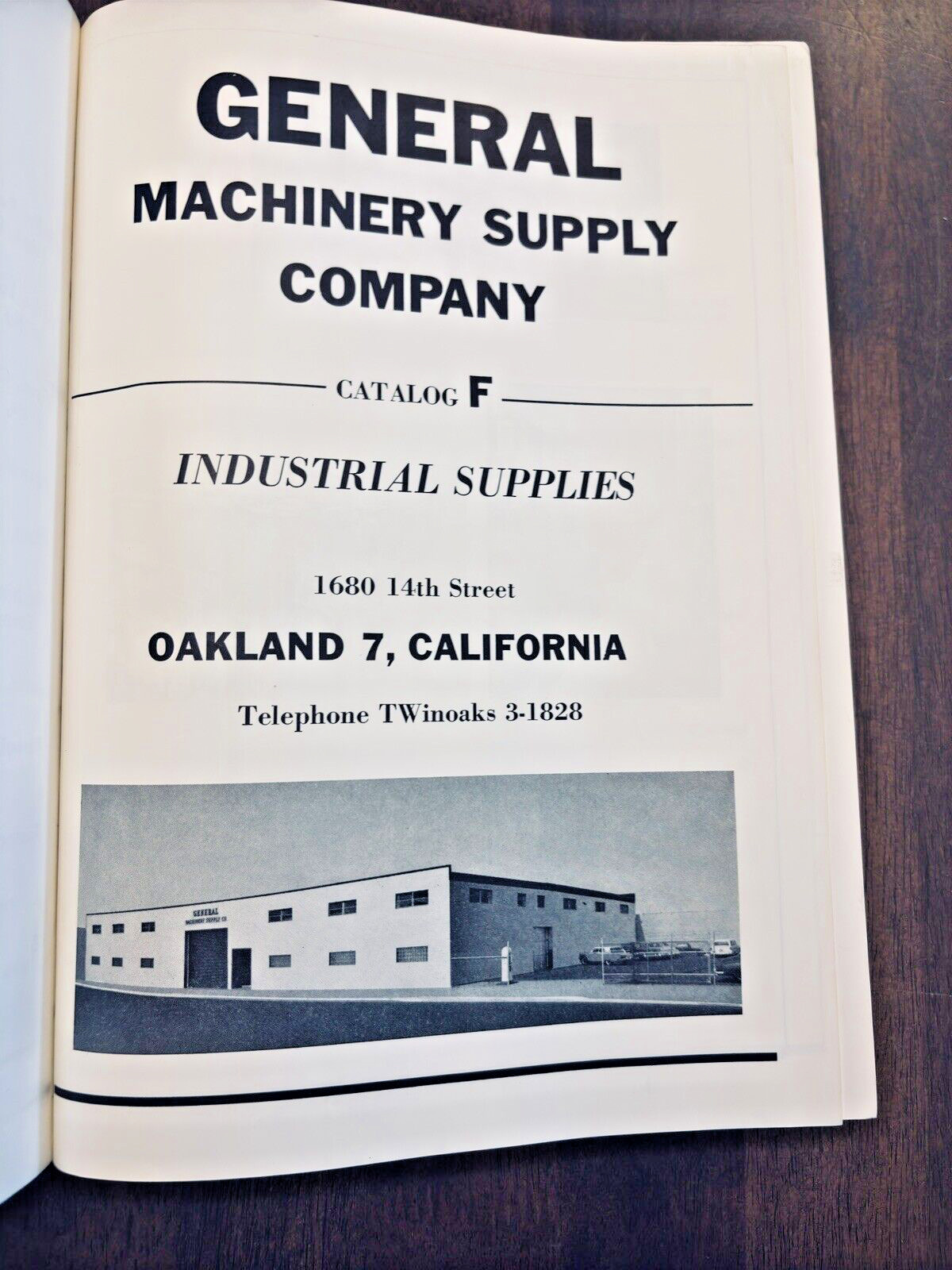 General Machinery Supply Company Industrial Oakland California CA 1959