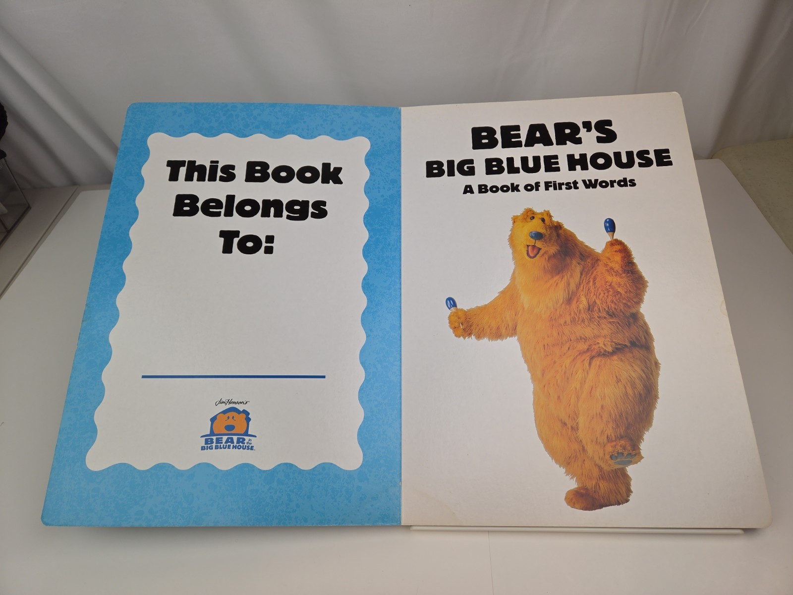 Bear In The Big Blue House A Book Of First Words Board Oversize Book – 2000 VTG