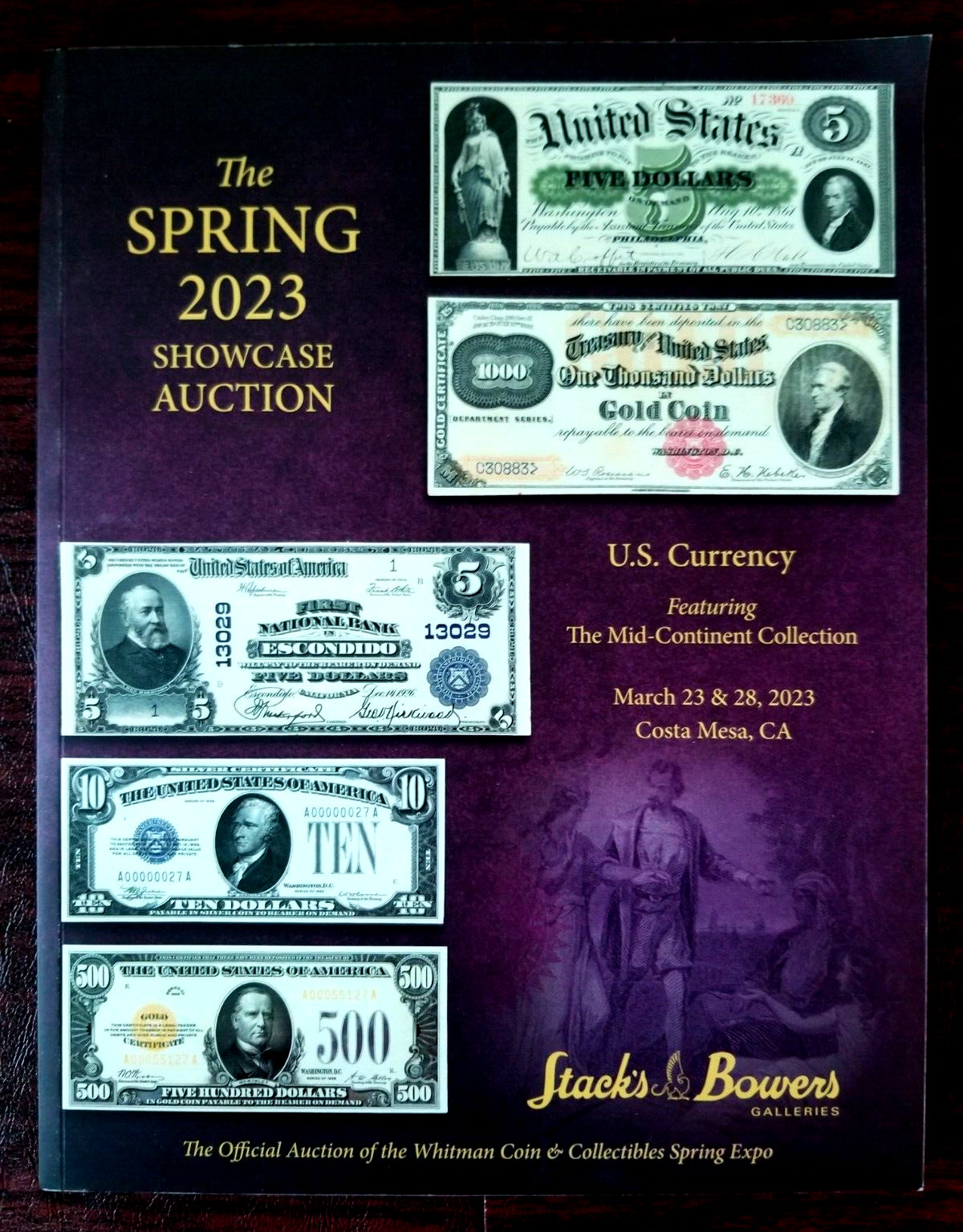 Stacks Bowers Spring Showcase Auction – US Currency March 23 & 28 2023
