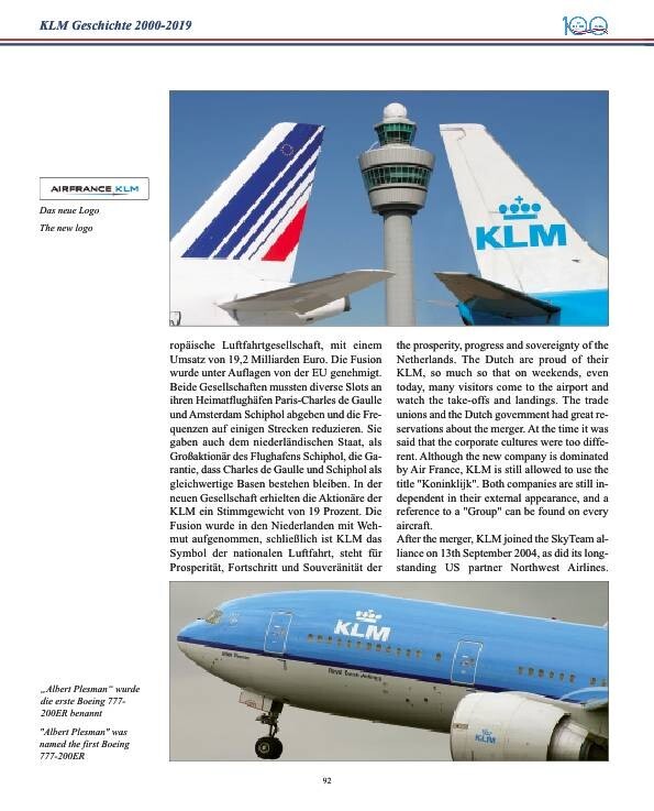 New! KLM Royal Dutch Airlines “1919 – 2019” 100th Anniversary Book (Hardcover)