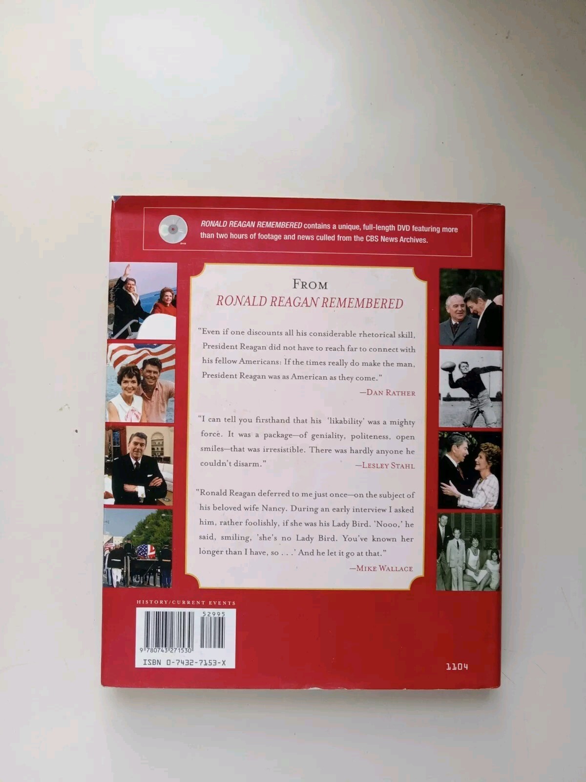 Ronald Reagan Remembered by CBS News Staff (2004, Hardcover / Dvd)