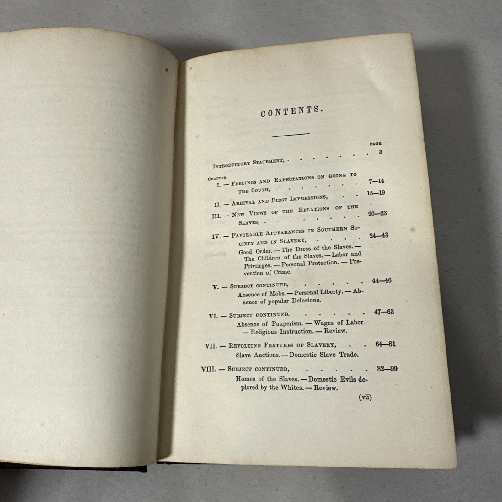 South Side View of Slavery by Adams 1854 Rare First Edition Abolitionist Book
