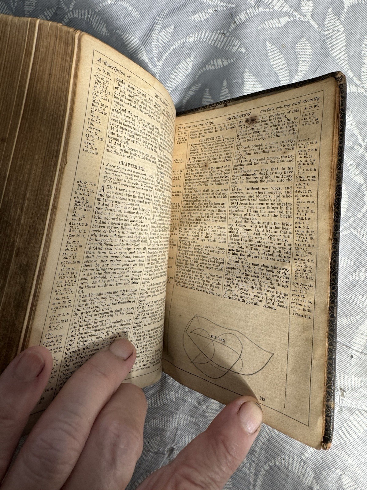 Antique Holy Bible 1868 American Bible Society Pocket Size Leather Guilt Edges