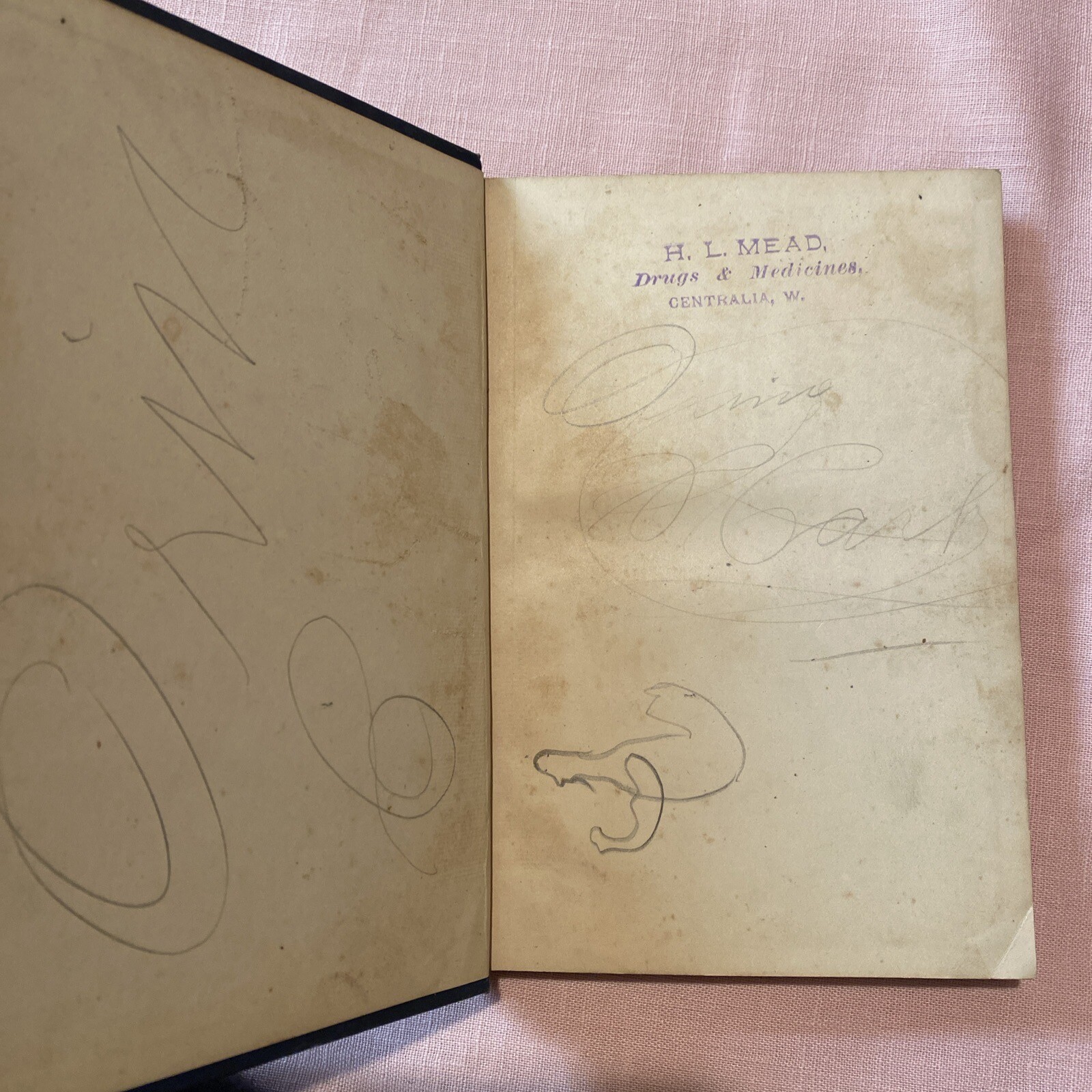 @12- 1888 First Lessons in English Book Centralia Washington H L Mead Drug Store