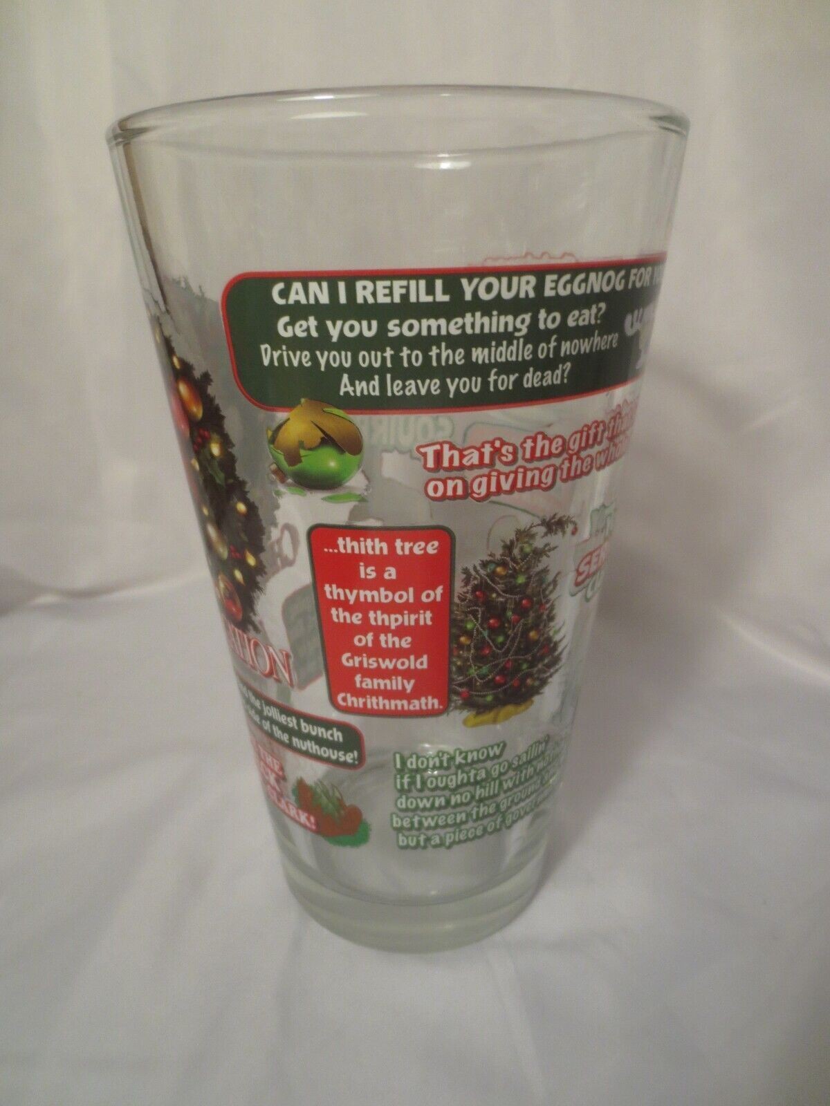 NATIONAL LAMPOON’S CHRISTMAS VACATION CLASSIC QUOTES OVERSIZED GLASS 50 OZ.