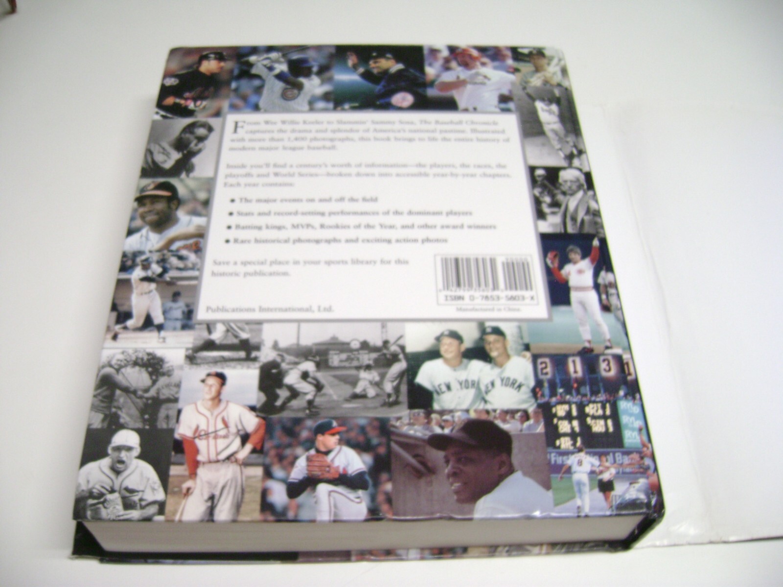 2001 Huge Hardcover Book The BASEBALL CHRONICLE Year By Year History, 656 pages