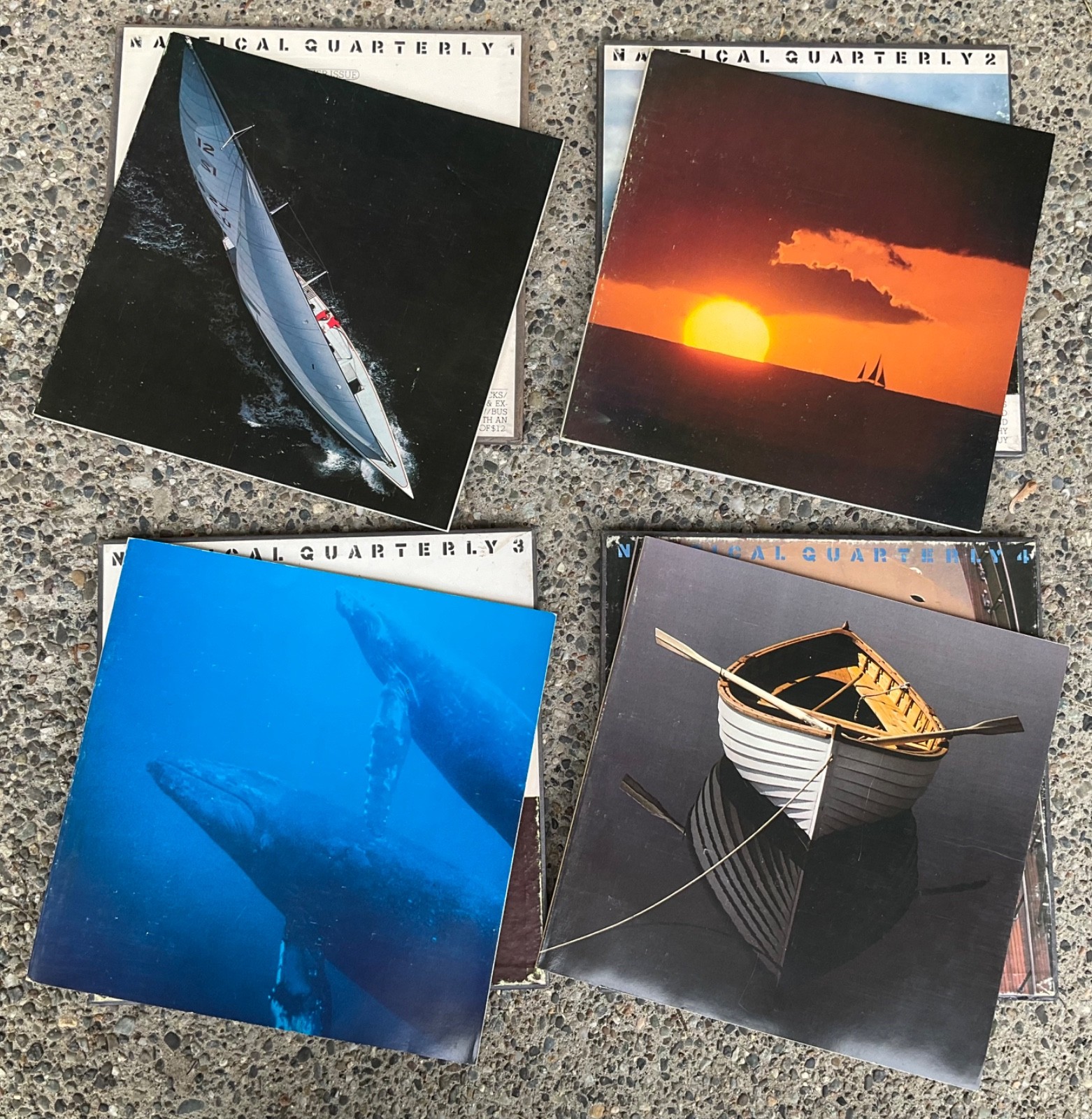 Vintage Rare 1977 1978 Nautical Quarterly w Slipcases Issues 1 2 3 4 Premier