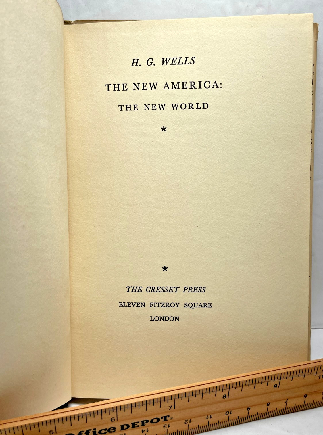 H G Wells / The New America: The New World, United Kingdom 1st Edition 1935