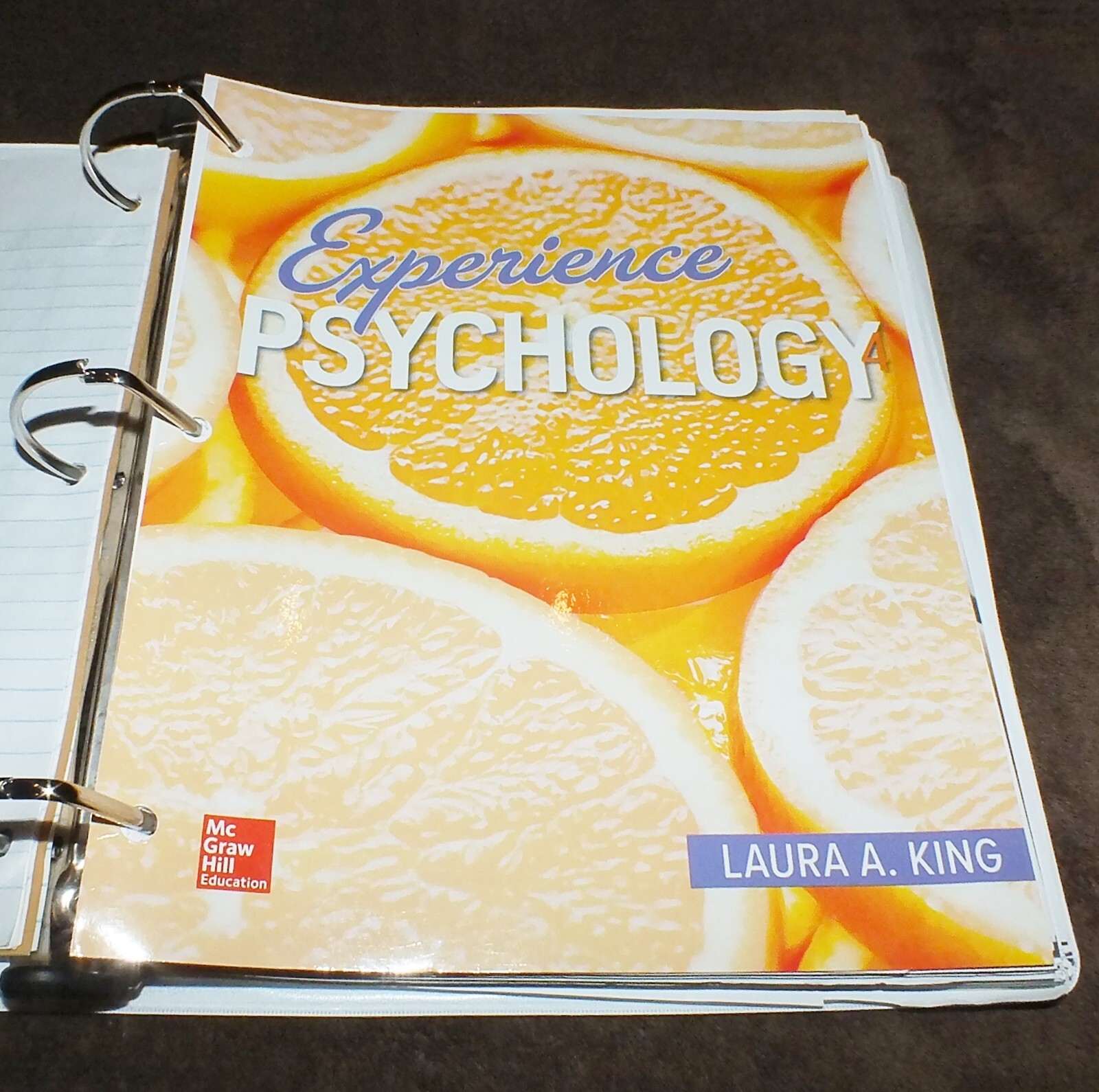 Experience Psychology by Laura A. King Loose Leaf 4th edition McGraw Hill Ed VG