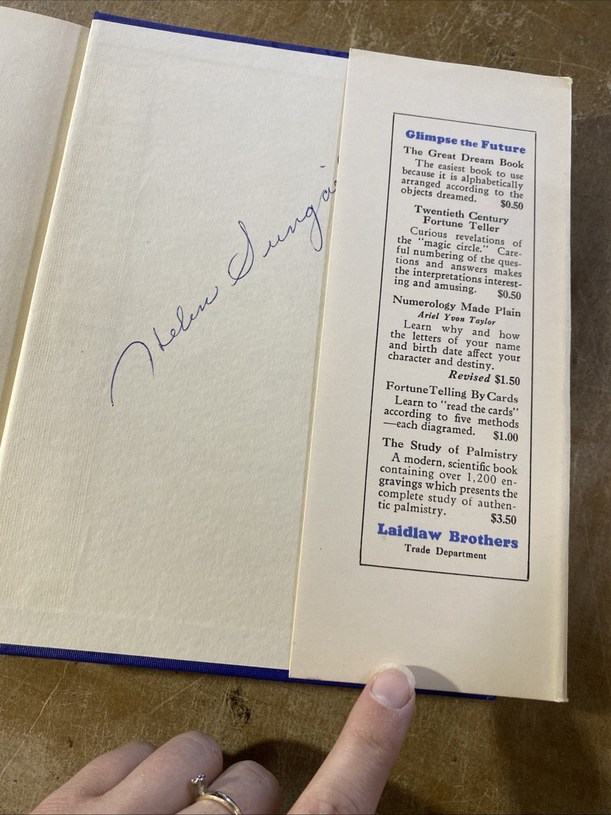 The Astrology Birthday Book Hazel Fauber SIGNED 1929 HC DJ w/ Box