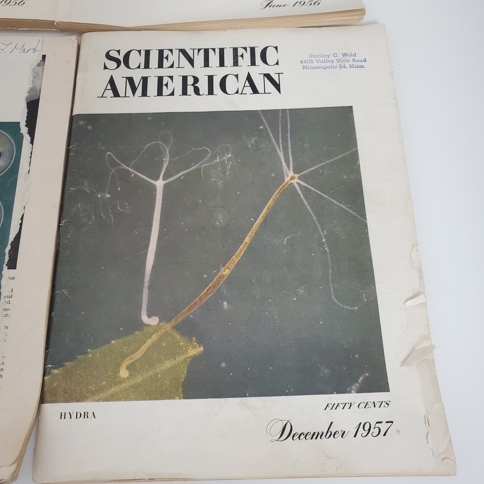 Scientific American Magazine lot of 6 Vintage Issues 1956 – 1957