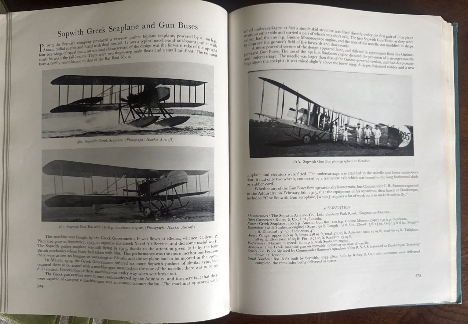 British Aeroplanes 1914-18 RAF J.M. Bruce 1957 airplanes 1st Ed. illus WWI TEAL