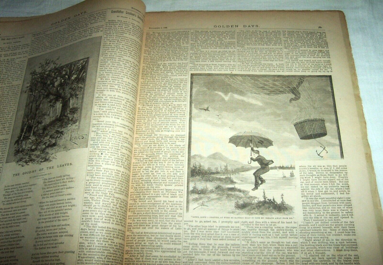 1889 Story Paper Children Halloween Games Astrology Fortune Telling Microscope