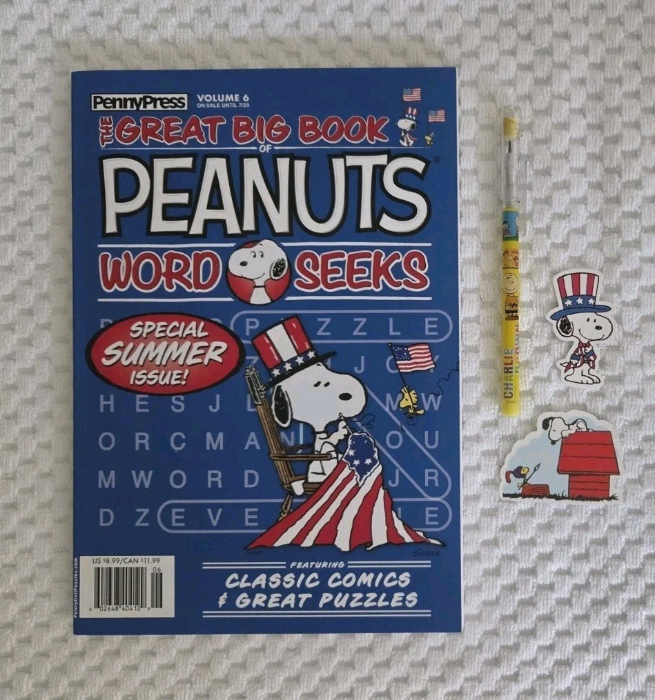 Penny Press Great Big Book of Peanuts, Vol 6, 2025, 10.75in; Snoopy Stickers
