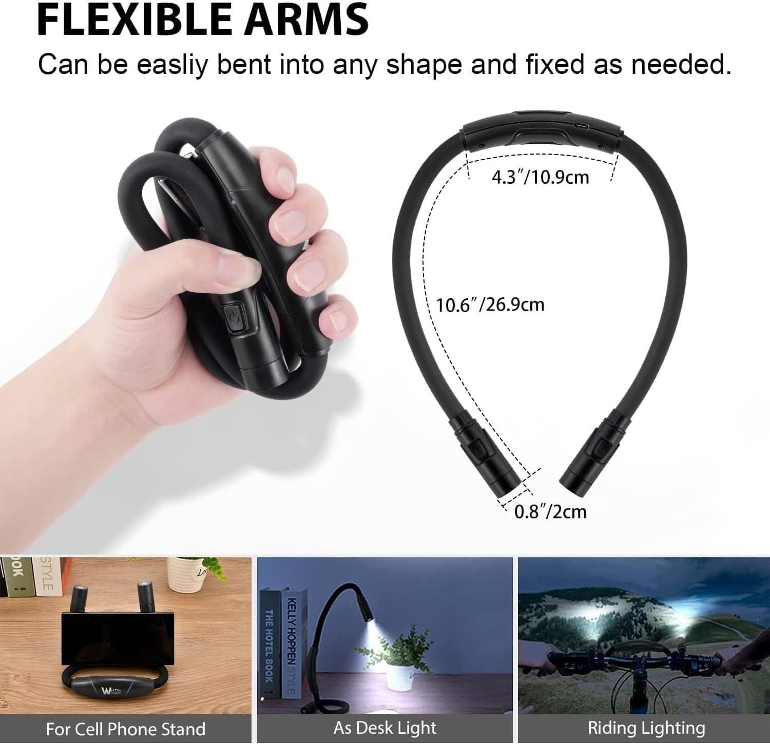 Rechargeable Neck Light Reading Lamp for Crocheting Knitting and Crafting