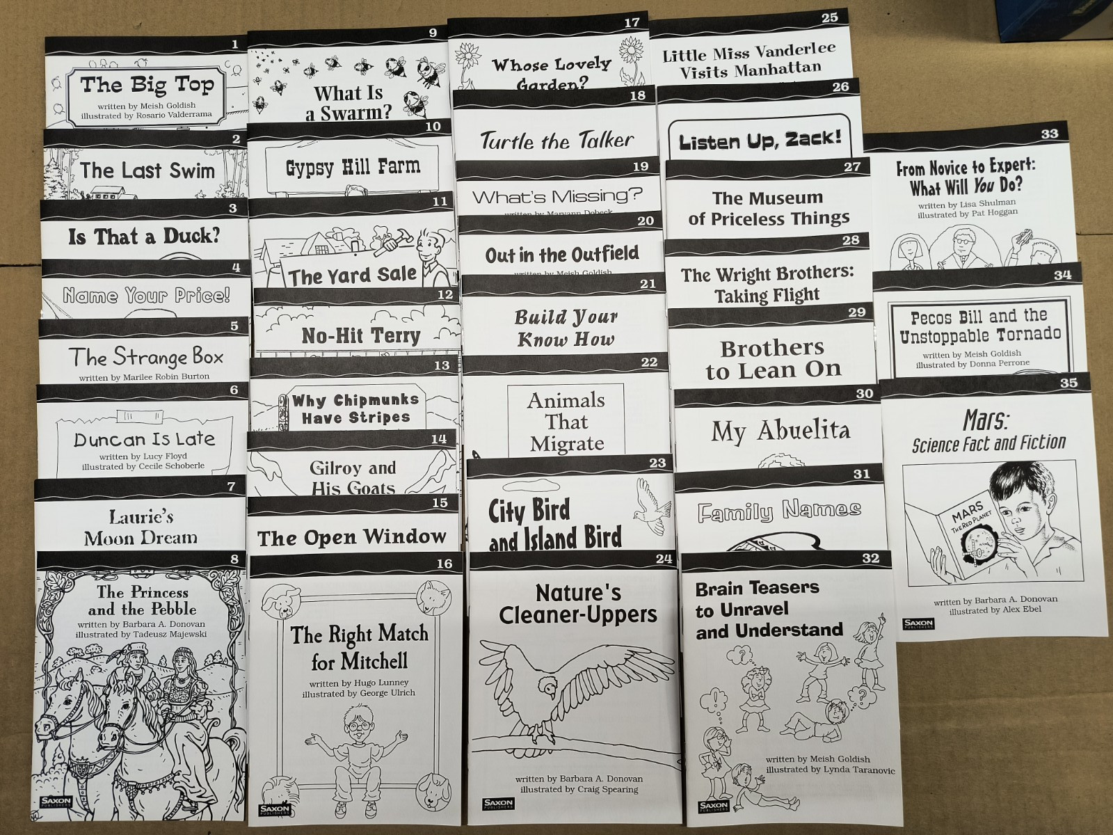 Saxon Phonics & Spelling Grade 3 B&W Decodable Readers 35 Book Set ELA