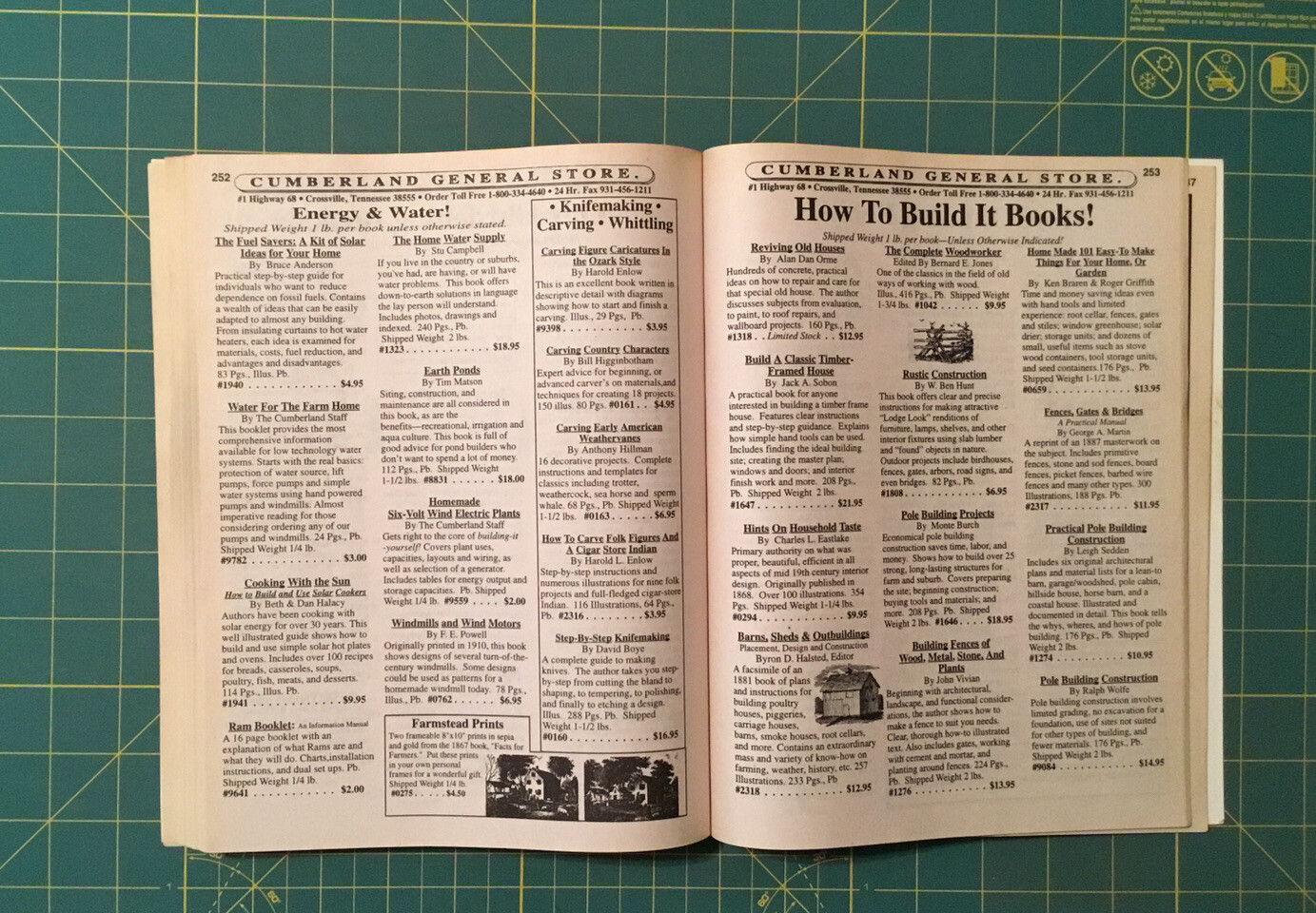 1998 CUMBERLAND GENERAL STORE CATALOG, 288 Pages, Real Nice Condition, Rare!