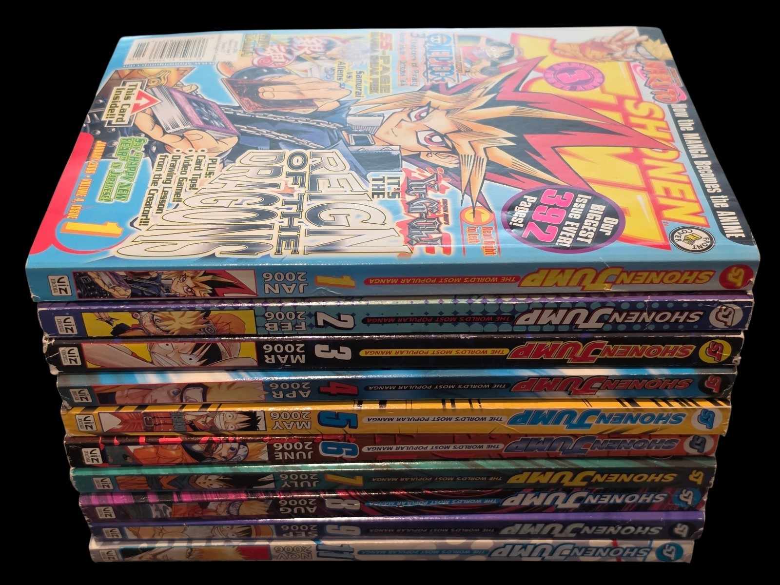 Lot of 10 Shonen Jump Manga Magazine Books 2006 Missing 2