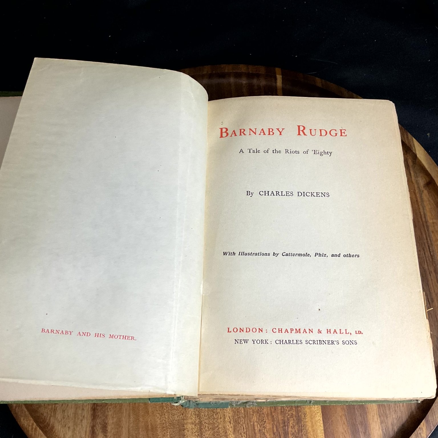 Barnaby Rudge Charles Dickens Authentic Edition Illustrated Chapman & Hall