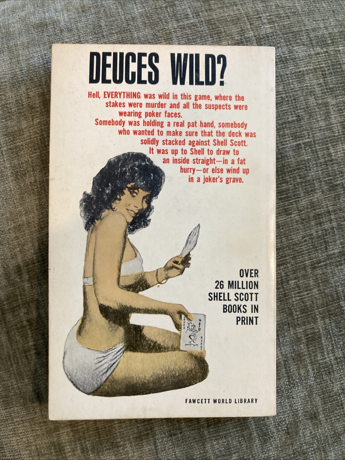 Crime gga vintage Pb, Joker In Deck by Prather, Gold Medal k1376, 1st 1964, VG+