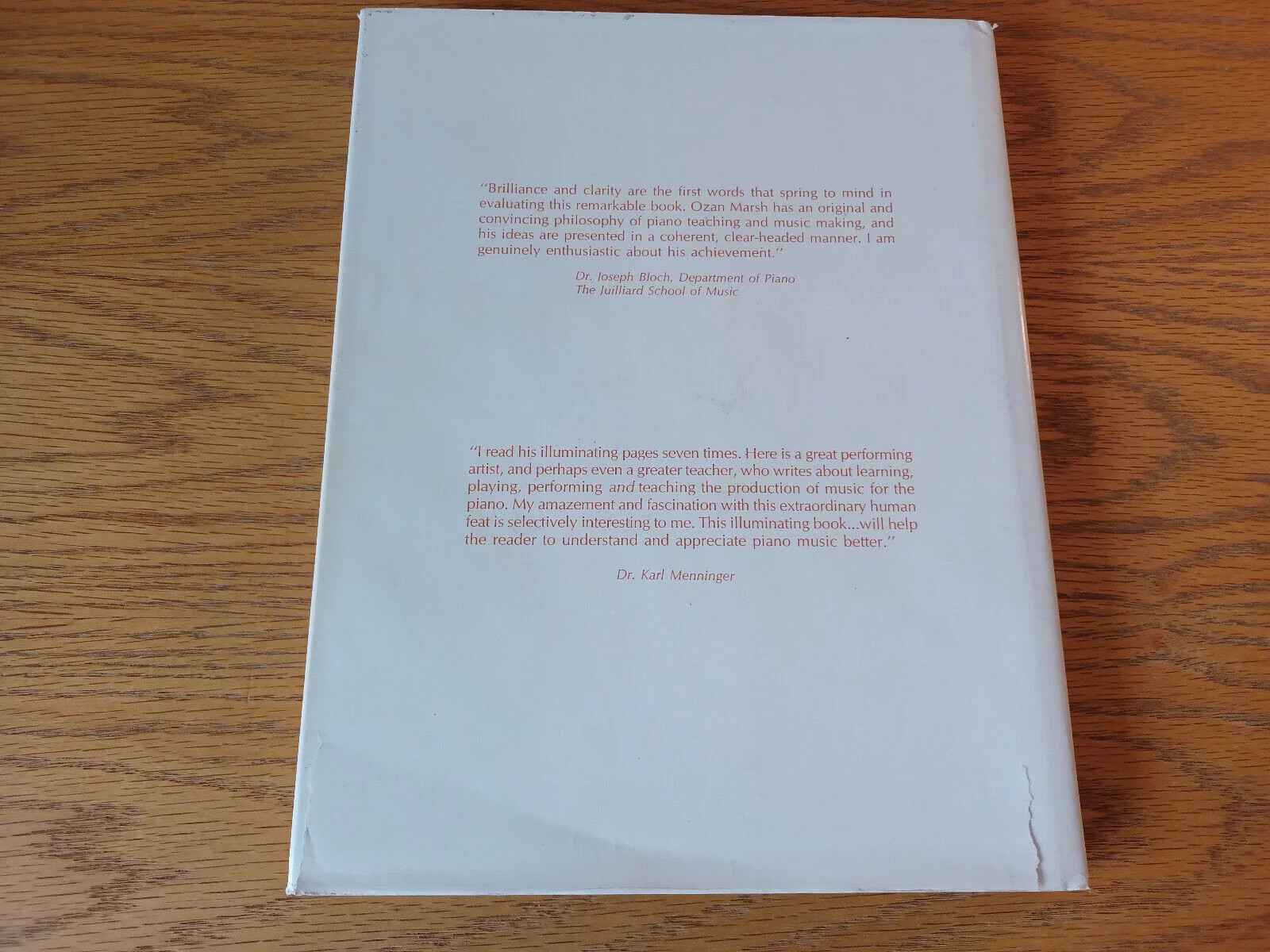 The Pianist’s Spectrum Ozan Marsh 1987 Hardcover Dust Jacket Signed Longwood Aca