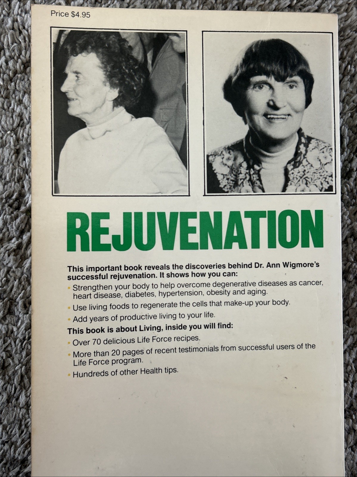 Rejuvenation: Dr. Ann Wigmore’s Complete Diet and Health Program Stephen Blauer