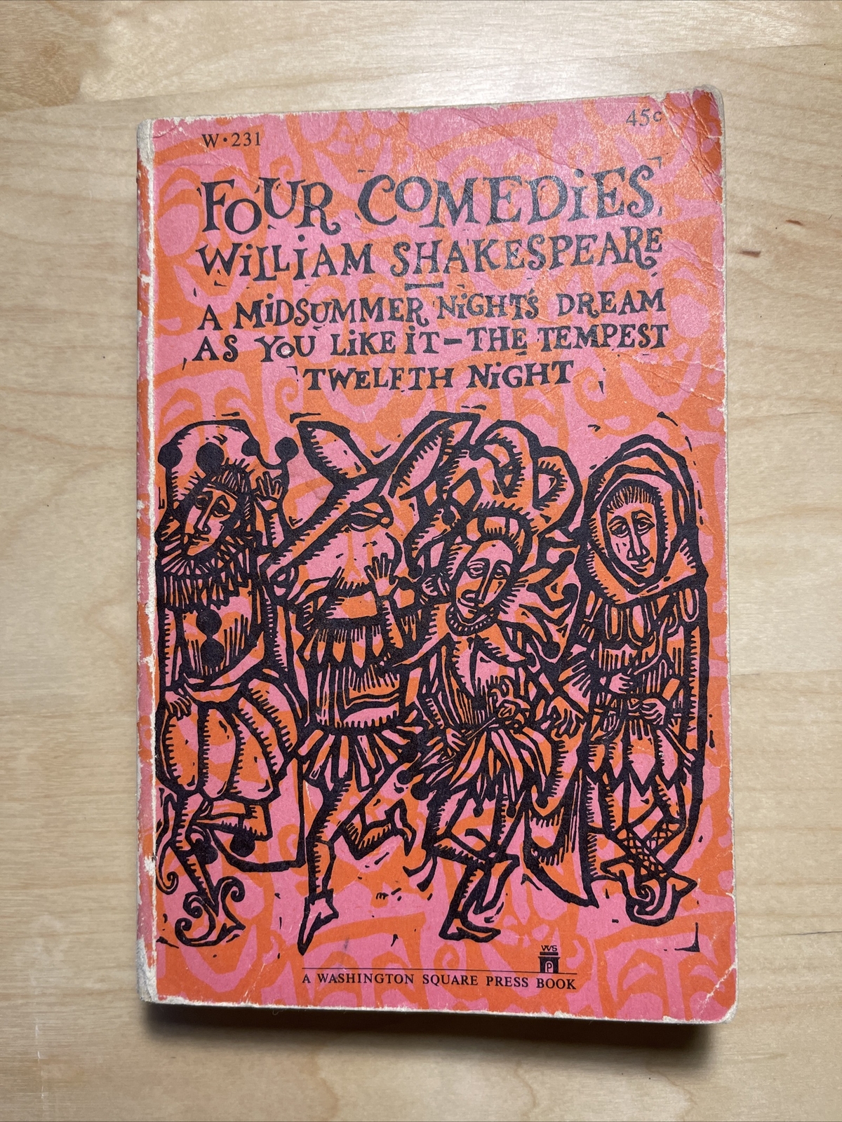 Four Comedies by William Shakespeare Vint 1960 Washington Sq. Press * F. Banbury