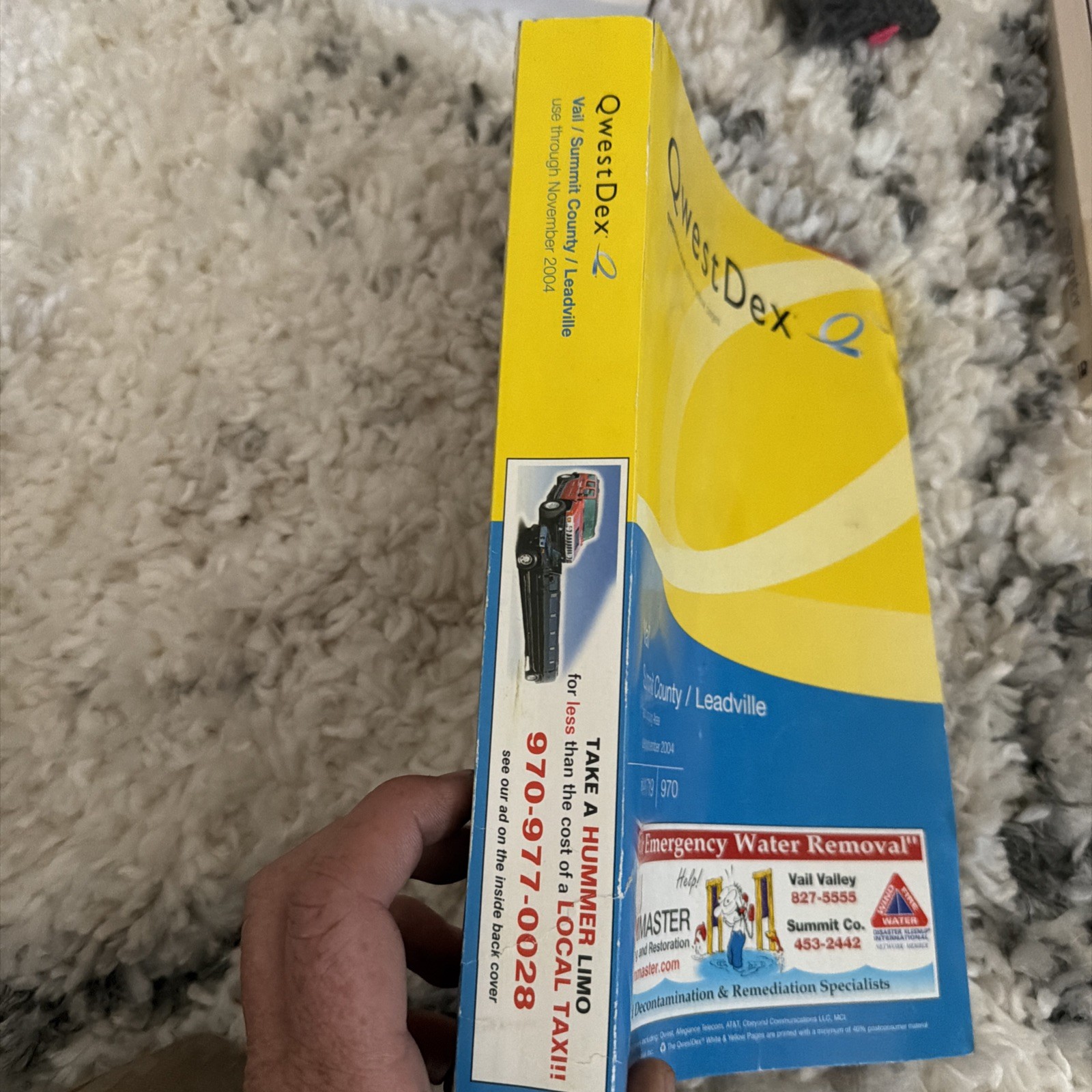 2004 QwestDex VAIL SUMMIT COUNTY/Leadville 719 970 Yellow/White Pages Phone Book
