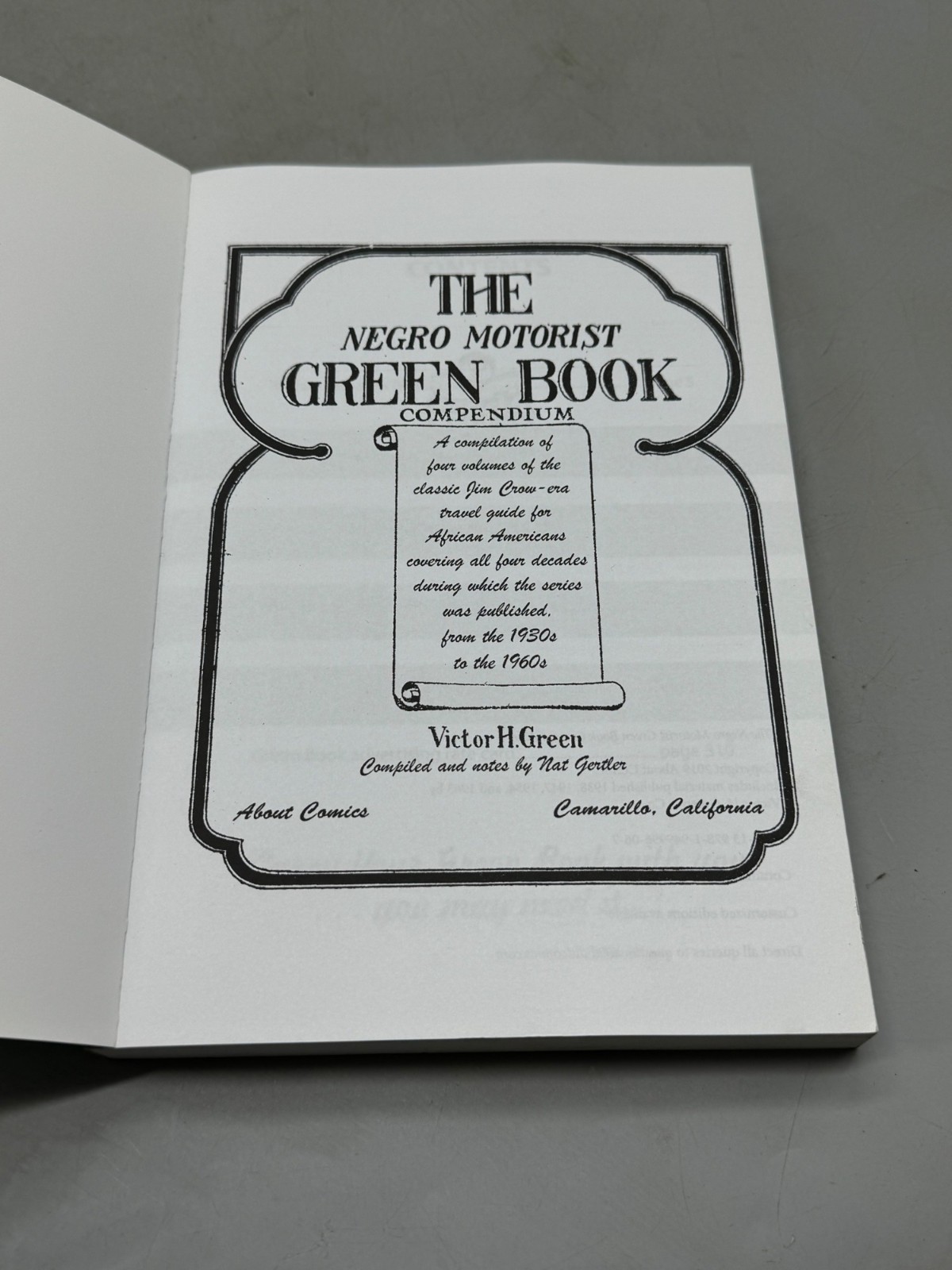 The Negro Motorist Green Book Compendium Victor H Green Historical Travel Guide
