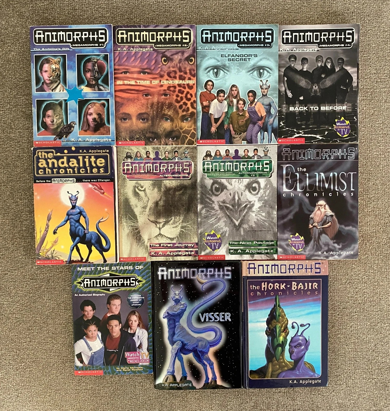 Animorphs Complete Series Lot Set of 65 Books 1-54 + 11 KA Applegate Megamorphs