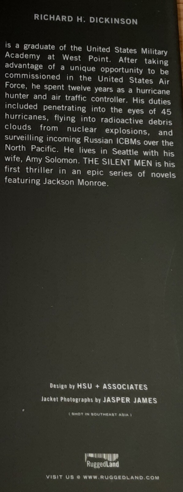 The Silent Men by Richard Dickinson (2002, Hardcover) Dust Jacket Signed