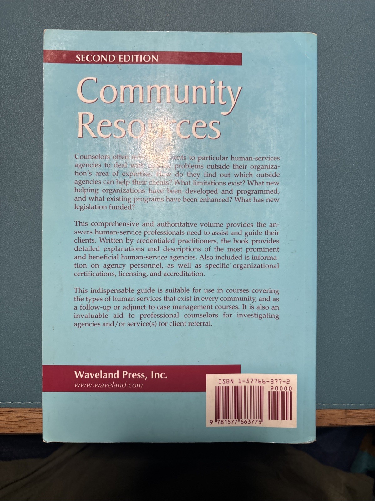 Community Resources : A Guide for Human Service Workers by T. F. Riggar