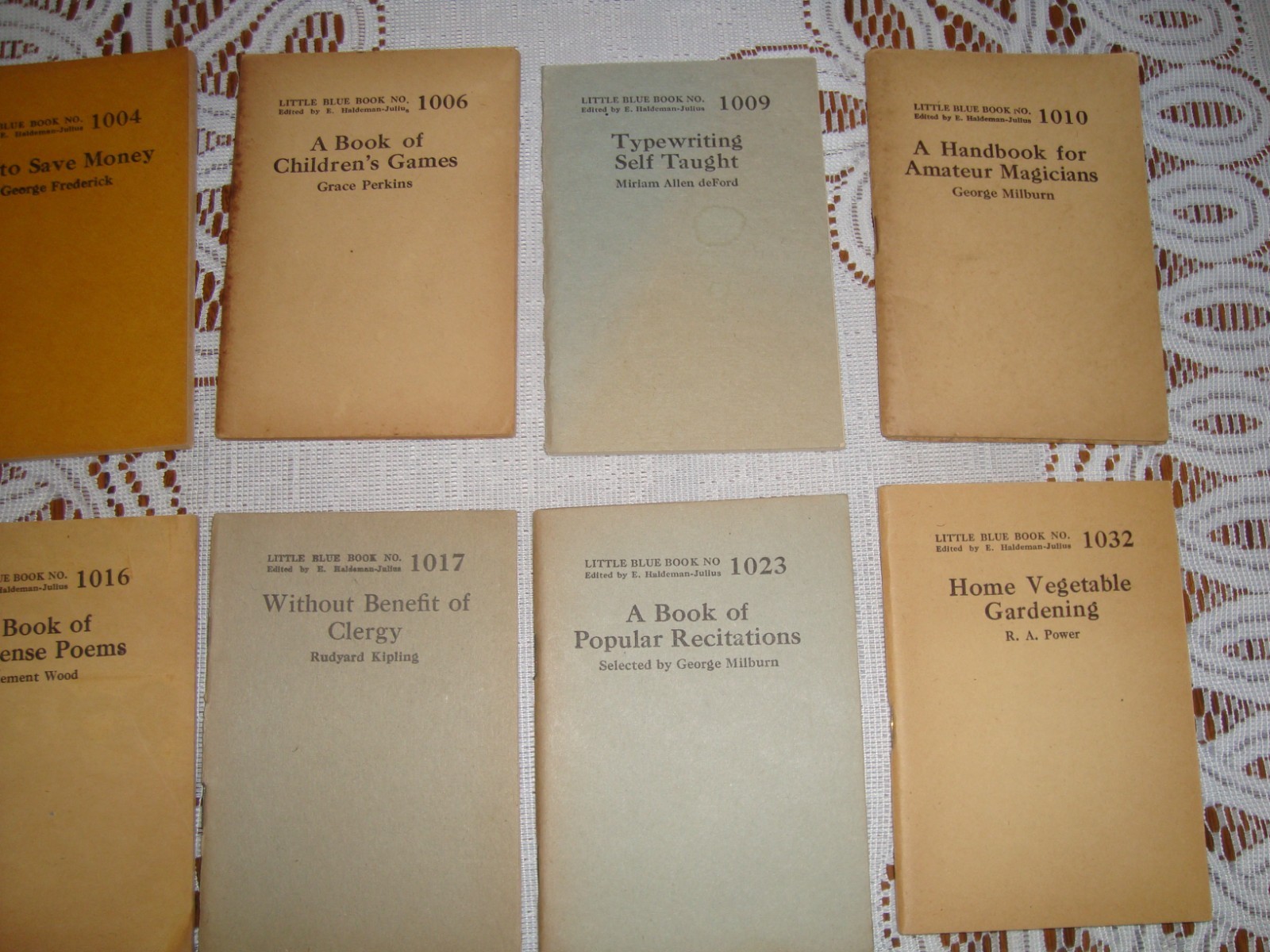 22 Little Blue Books, # range 1002 to 1097, VG condition