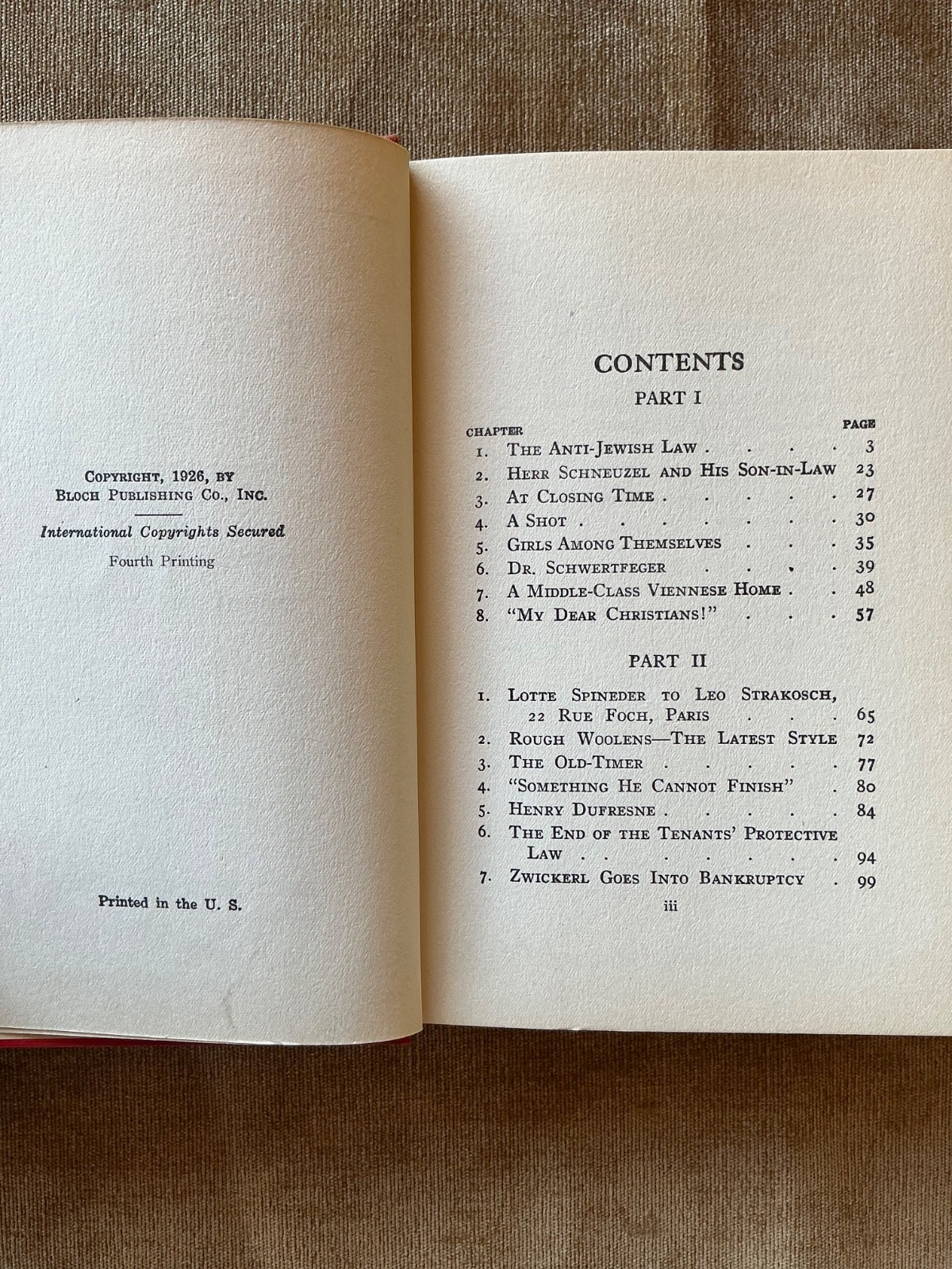 Hugo Bettauer THE CITY WITHOUT JEWS 1st/ 4th 1926 Bloch Publishing HARDCOVER