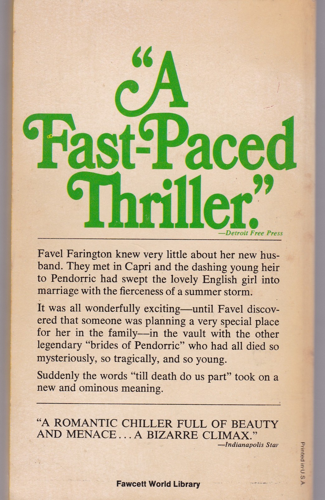 Bride of Pendorric by Victoria Holt (1963, Paperback)