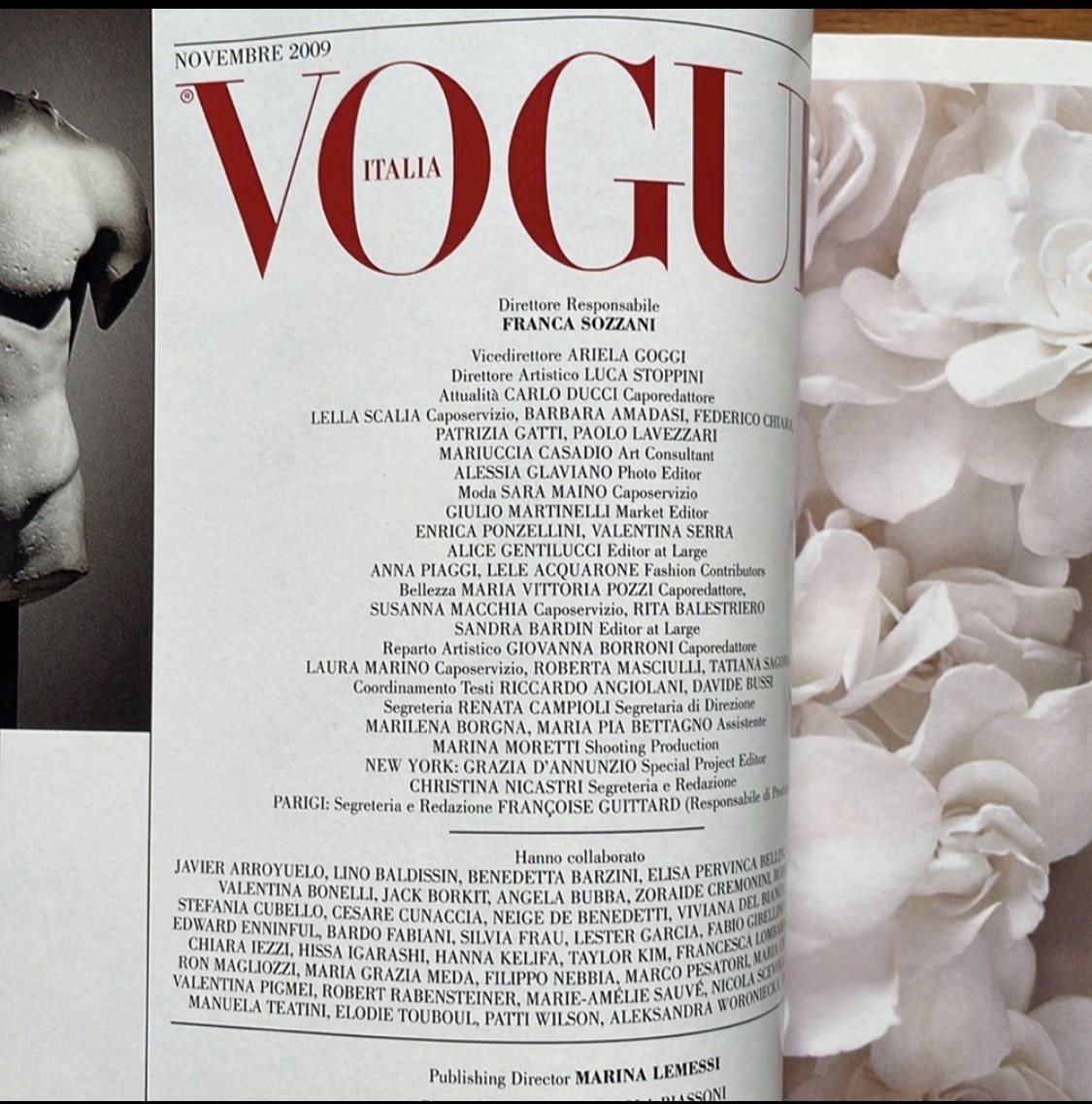 Vogue Italia Magazine No. 711 Nov 2009 Conde Nast Vintage G pre-owned condition