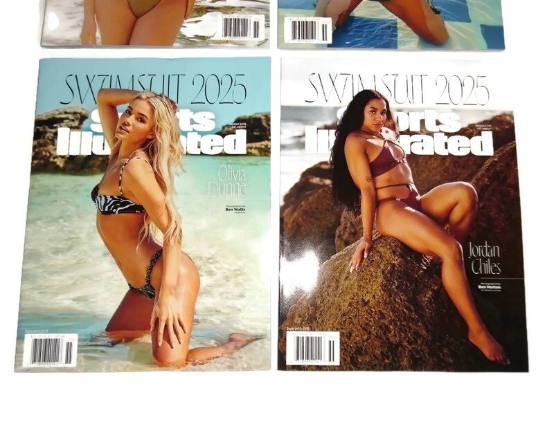 Sports Illustrated Swimsuit 2025 Magazine Set 4 Covers Salma Hayek Olivia Dunne
