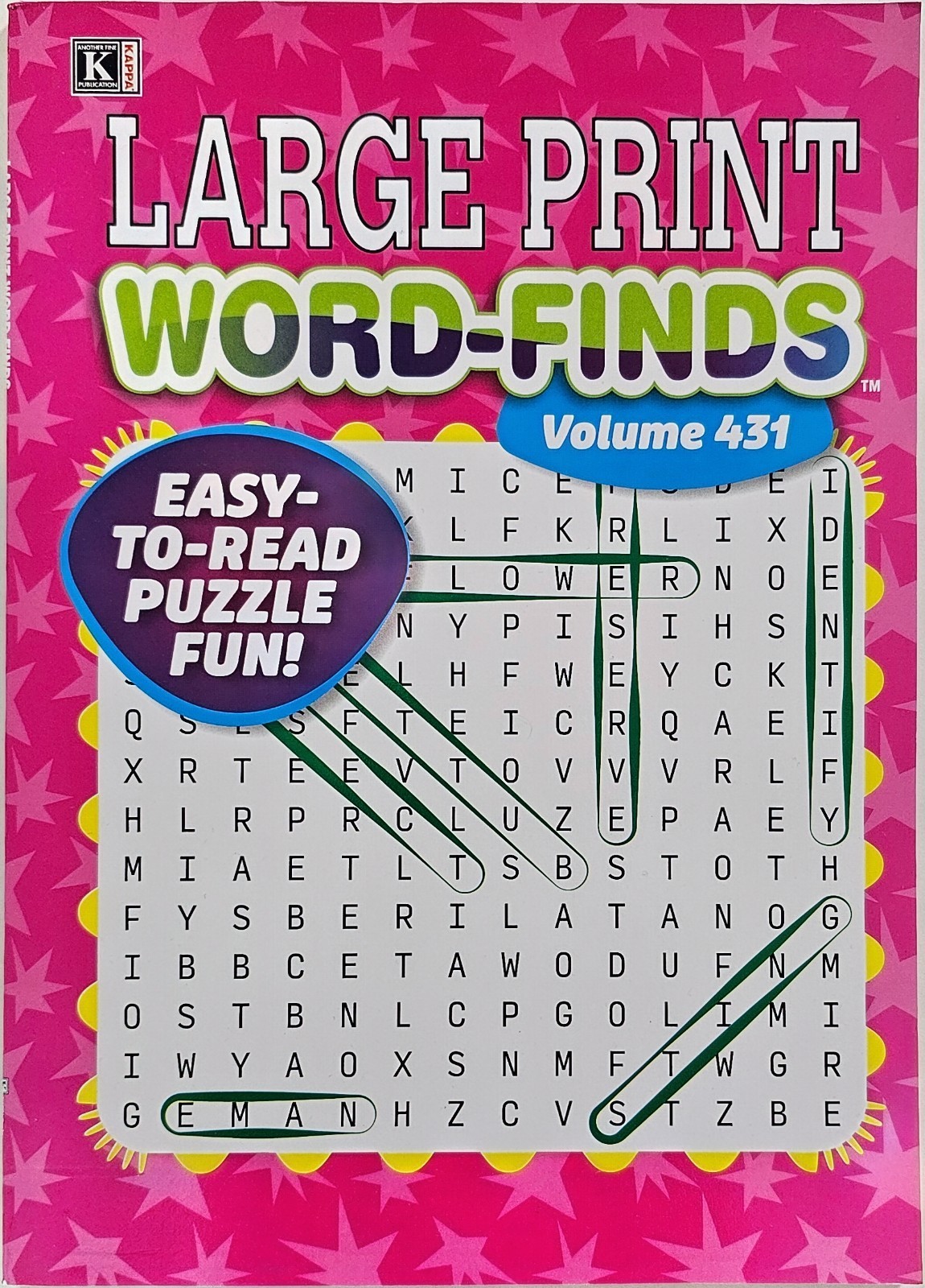 5 New Large Print Word-Finds Puzzle Books Kappa Games Vol #431-454~ Search,Hunt