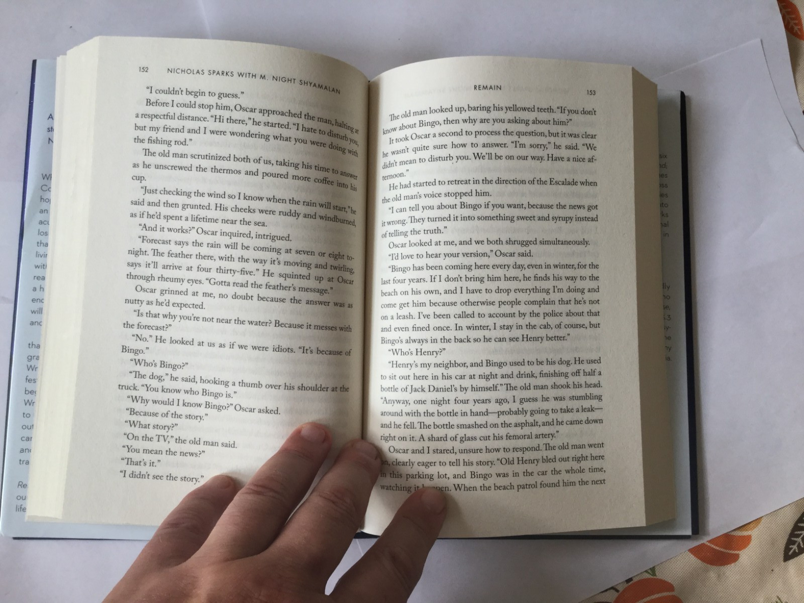 REMAIN by Nicholas Sparks and M. Night Shyamalan hardcover GOOD
